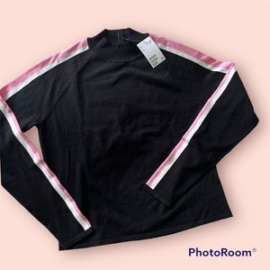 BNWT racer cropped sweater